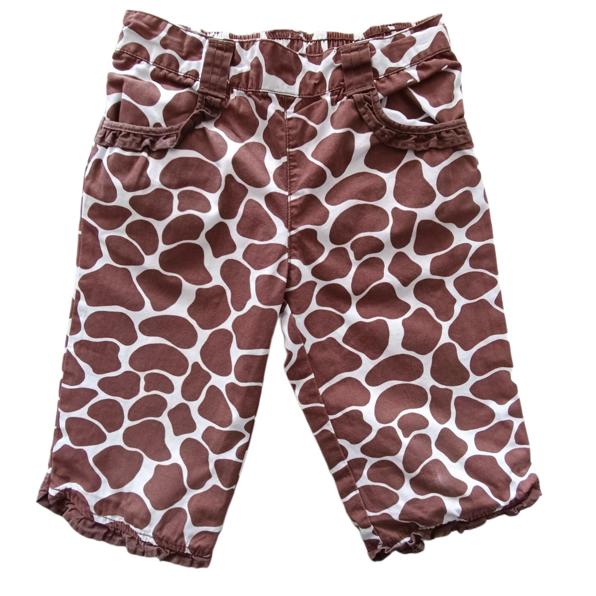 NUEVO Pantalón Gymboree Talla 3 Blanco Manchas café