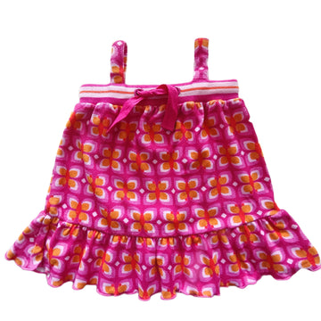 NUEVO Vestido Name It Talla 9-12M Fucsia con mariposas geométricas.