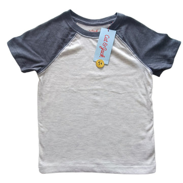 NUEVA Polera Cat & Jack Talla 2 Bicolor Mangas gris.