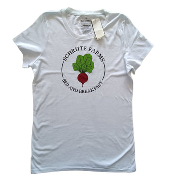 NUEVA Polera The Office Talla 10 Blanca. Betarraga.