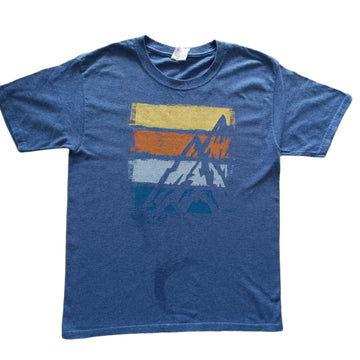 NUEVA Polera Jeerzees Talla 12 Azul. Montaña.