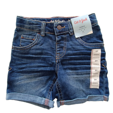 NUEVO Short Cat & Jack T3 Mezclilla azul. Elástico ajustable cintura.