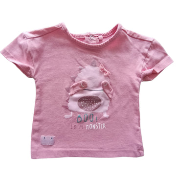 Polera 4Kids! 9M Rosada Mounstruo