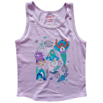 NUEVA Polera Cat & Jack Talla 6-7 Lila. Sirenas.