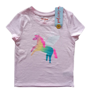 NUEVA Polera Cat & Jack Talla 5 Rosada. Unicornio.