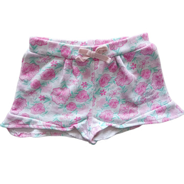 Short Disney Talla 3 Blanco. Flores fucsias.