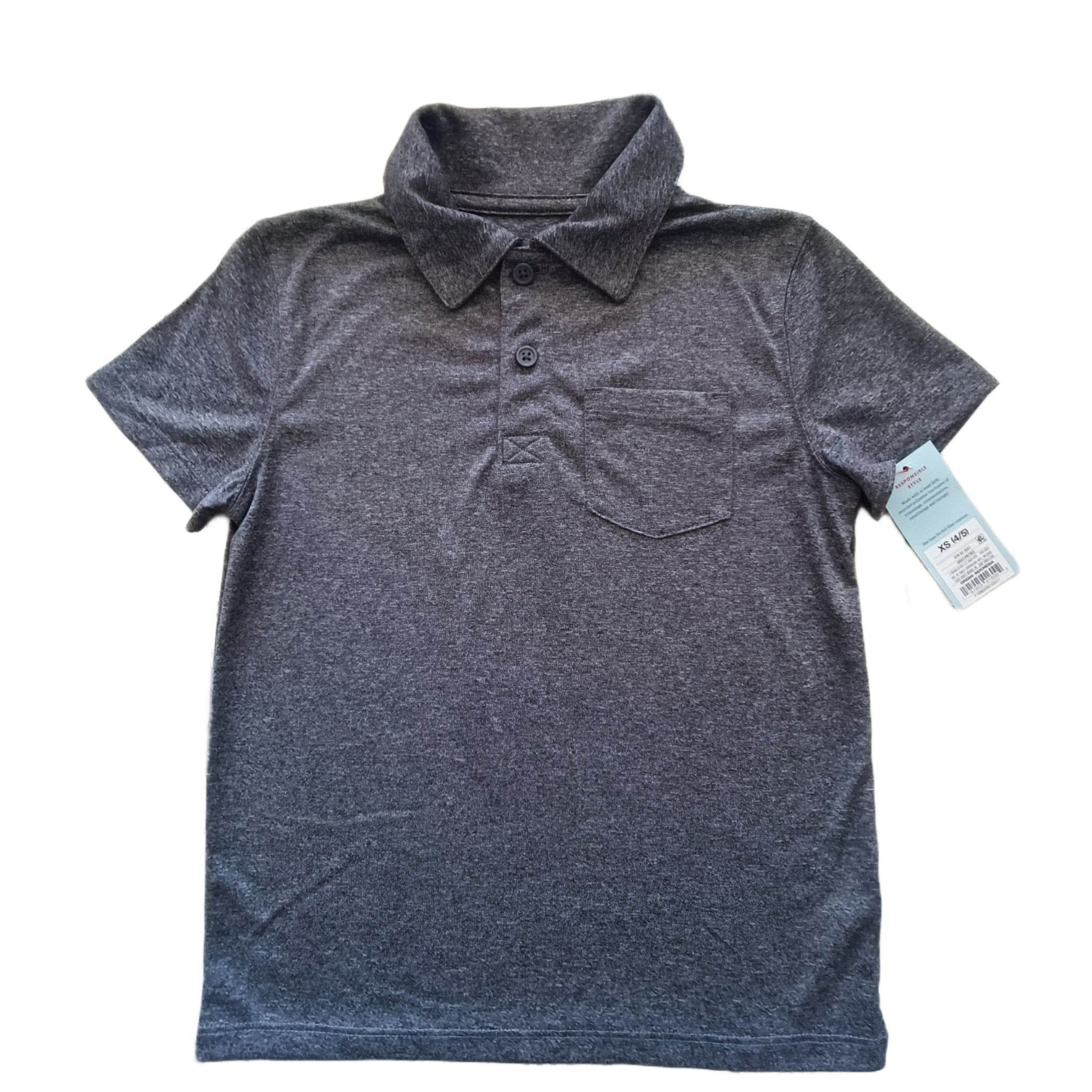 NUEVA Polera Cat & Jack T4-5 Gris con cuello