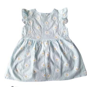 NUEVO Vestido PatPat Talla 6-9M  Celeste. Margaritas.