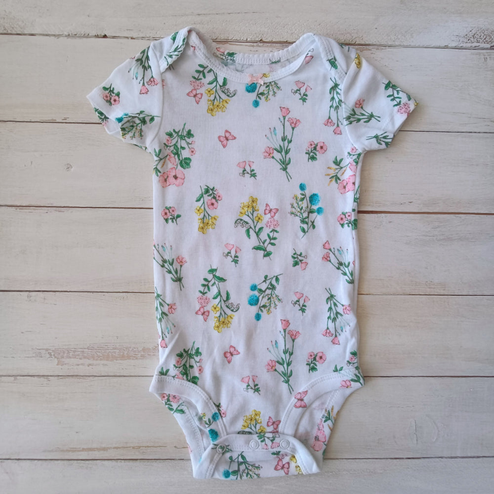 Body Carter's Niña Blanco con flores