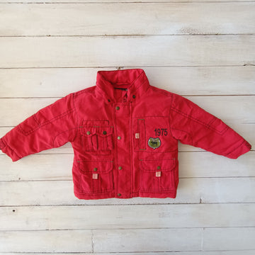 Chaqueta Papúa Niño Roja 6-9M Roja Bolsillos