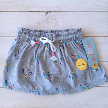 NUEVA Falda Cat & Jack 12M Gris. Unicornios.